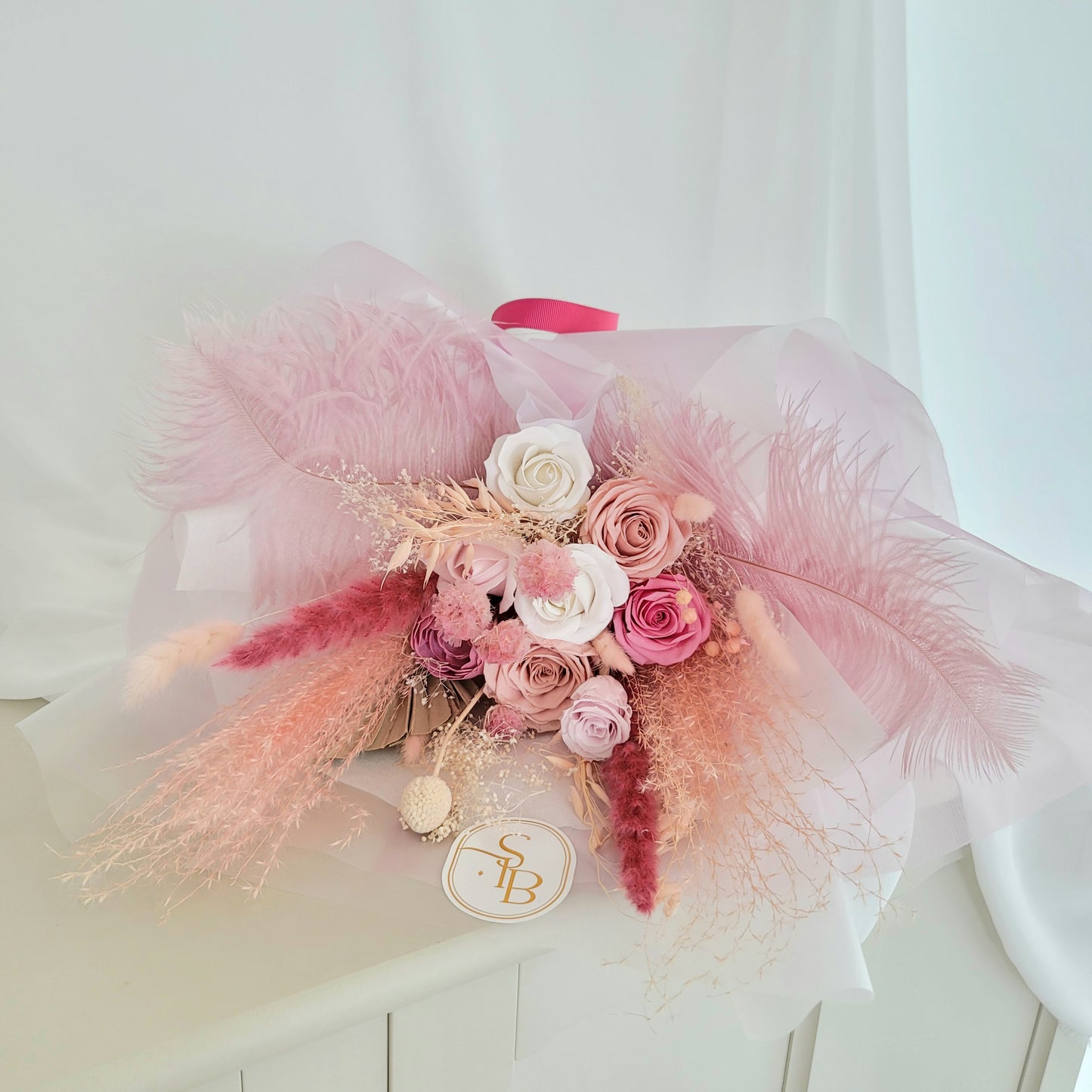 PINK! -preserved flowers