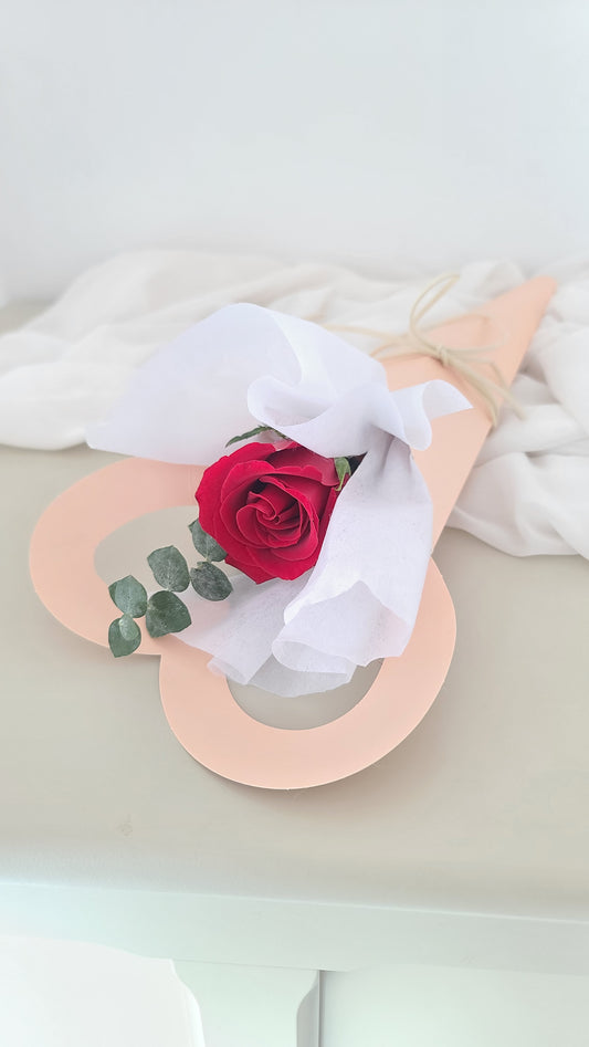 One Rose-heart shaped