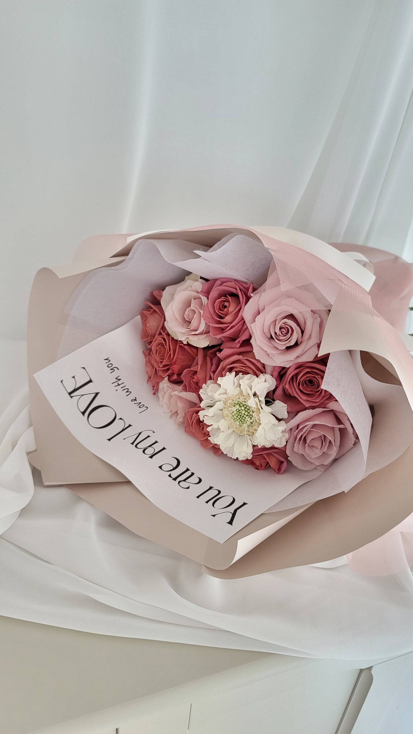 BARISTA DUSTY PINK ROSE BOUQUET