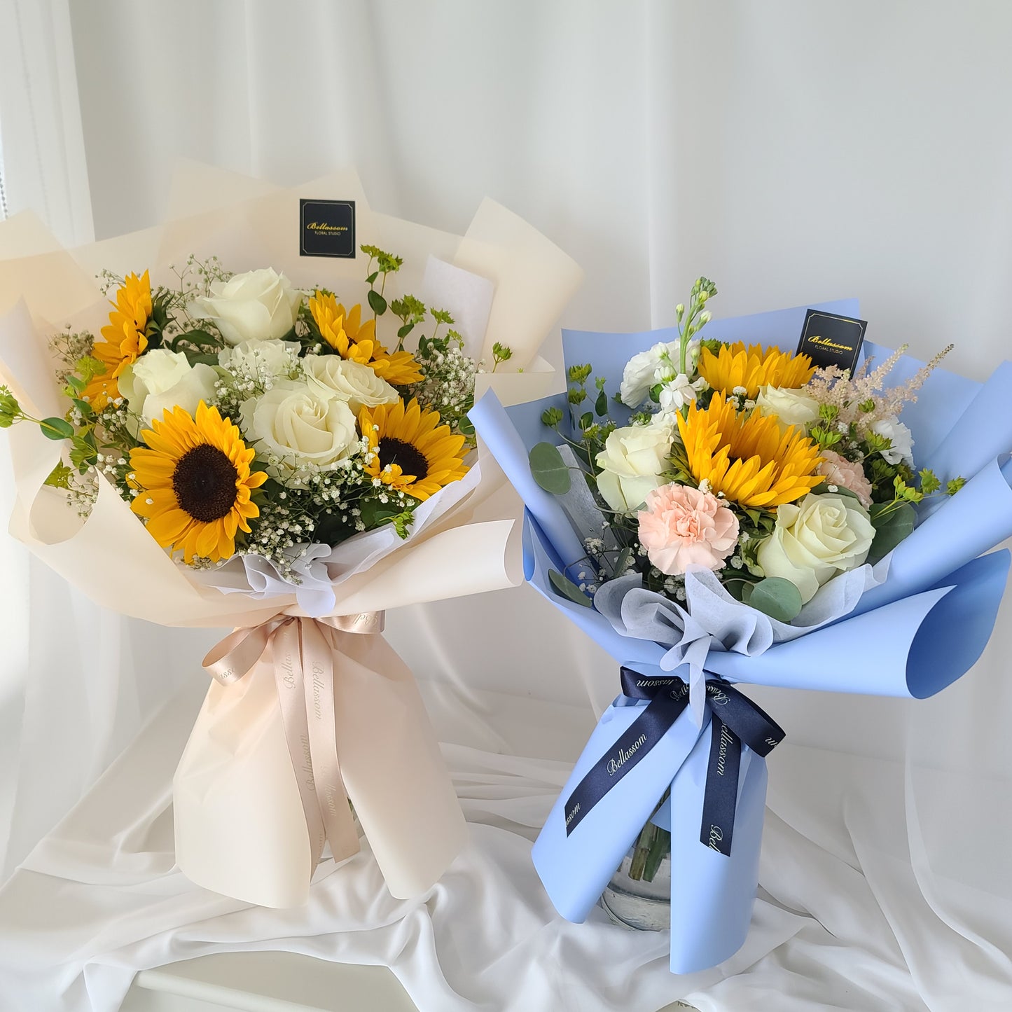sunflower+rose bouquet