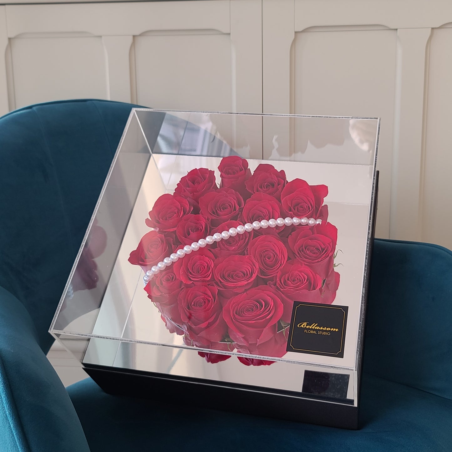 The Classic Red Rose with Pearl