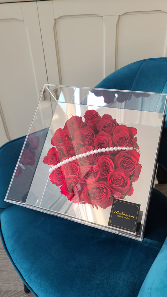 The Classic Red Rose with Pearl