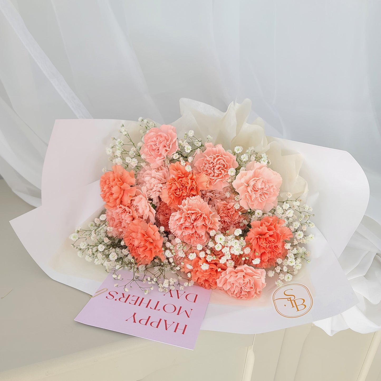 Carnation+BB Bouquet