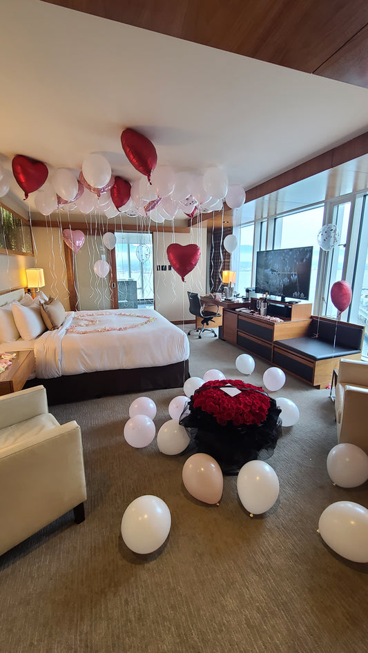 Glamorous 100 Roses bouquet in Bellassom signature wrapping, ideal for proposals, anniversaries, or grand romantic gestures, delivery across Vancouver