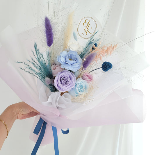 BLUE LOVER -PRESERVED FLOWERS