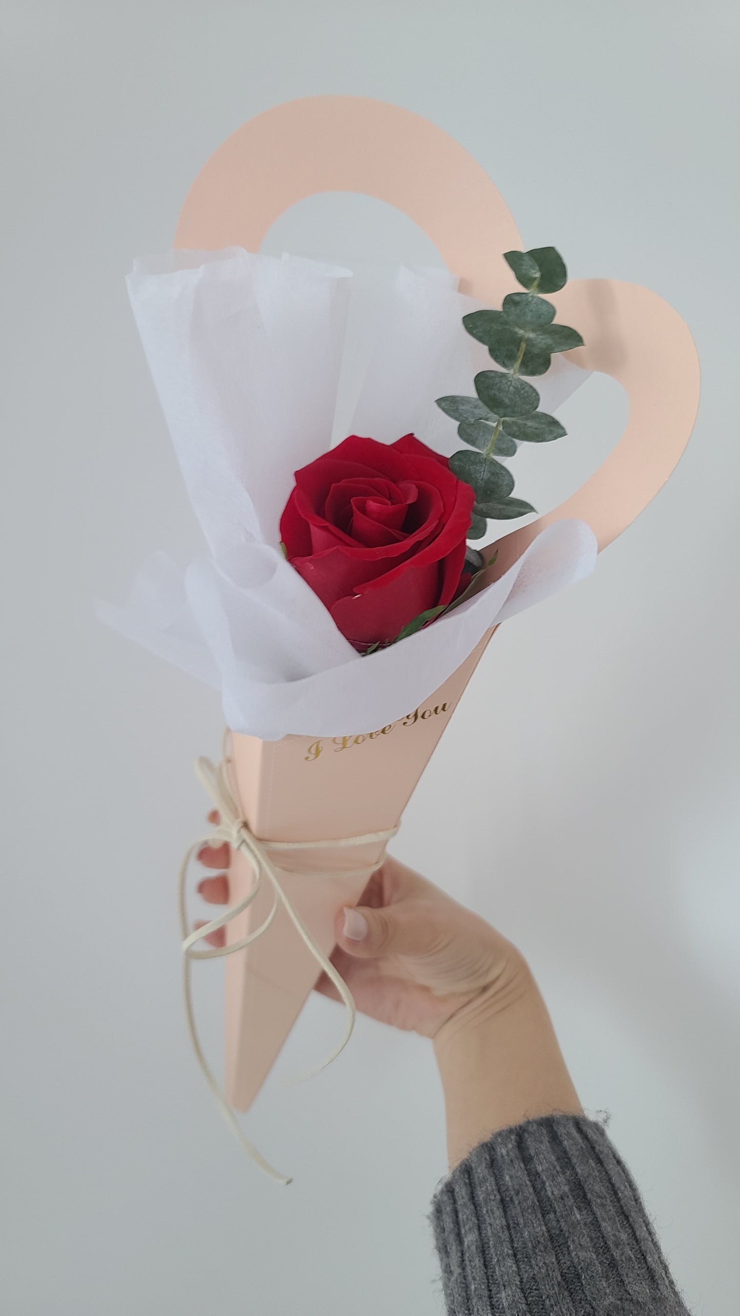One Rose-heart shaped
