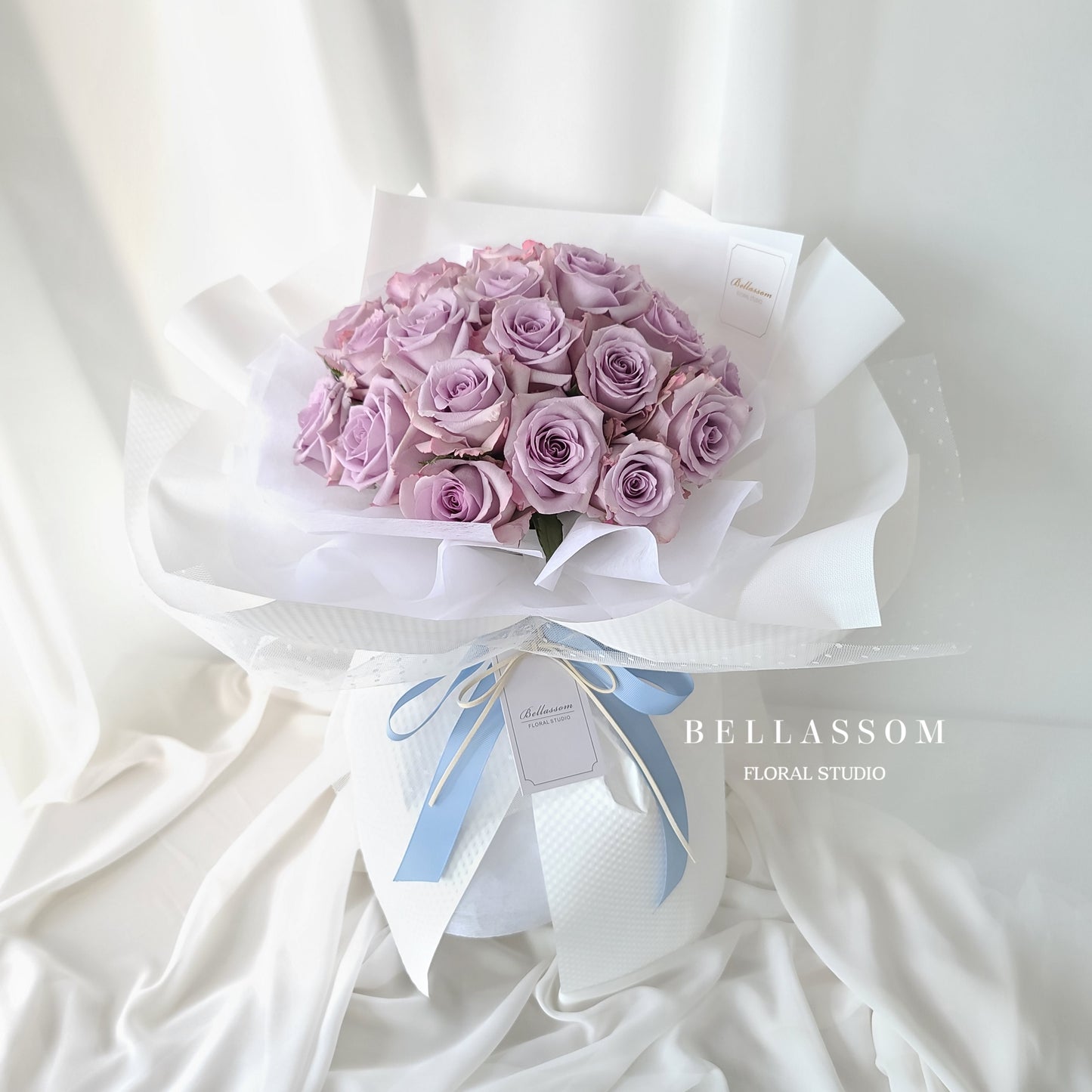 Lilac Lover Bouquet presented as a premium floral gift for birthdays and romantic occasions, delivery across Vancouver or pick‑up from Metrotown At Bellassom Floral Studio.