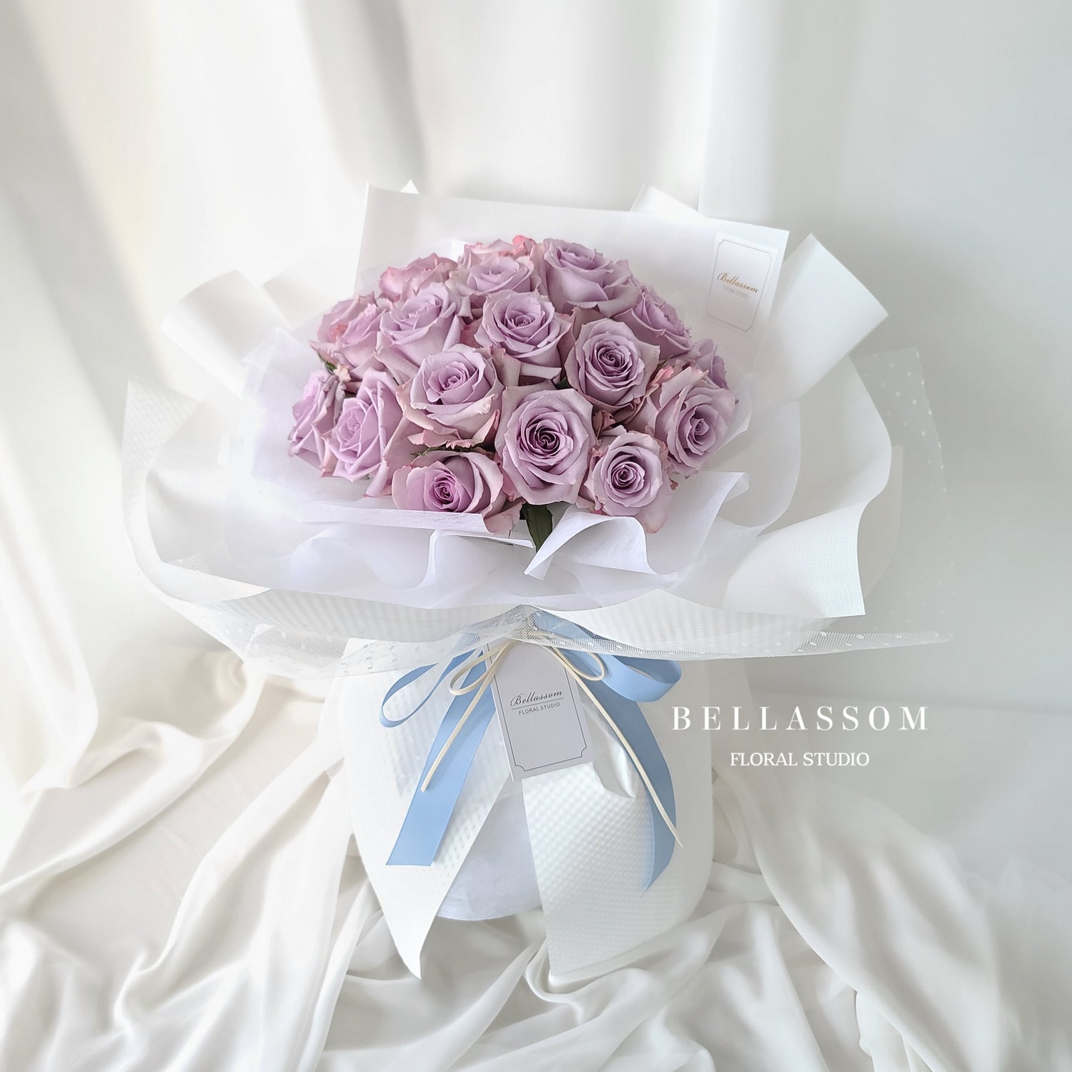 Lilac Lover Bouquet presented as a premium floral gift for birthdays and romantic occasions, delivery across Vancouver or pick‑up from Metrotown At Bellassom Floral Studio.