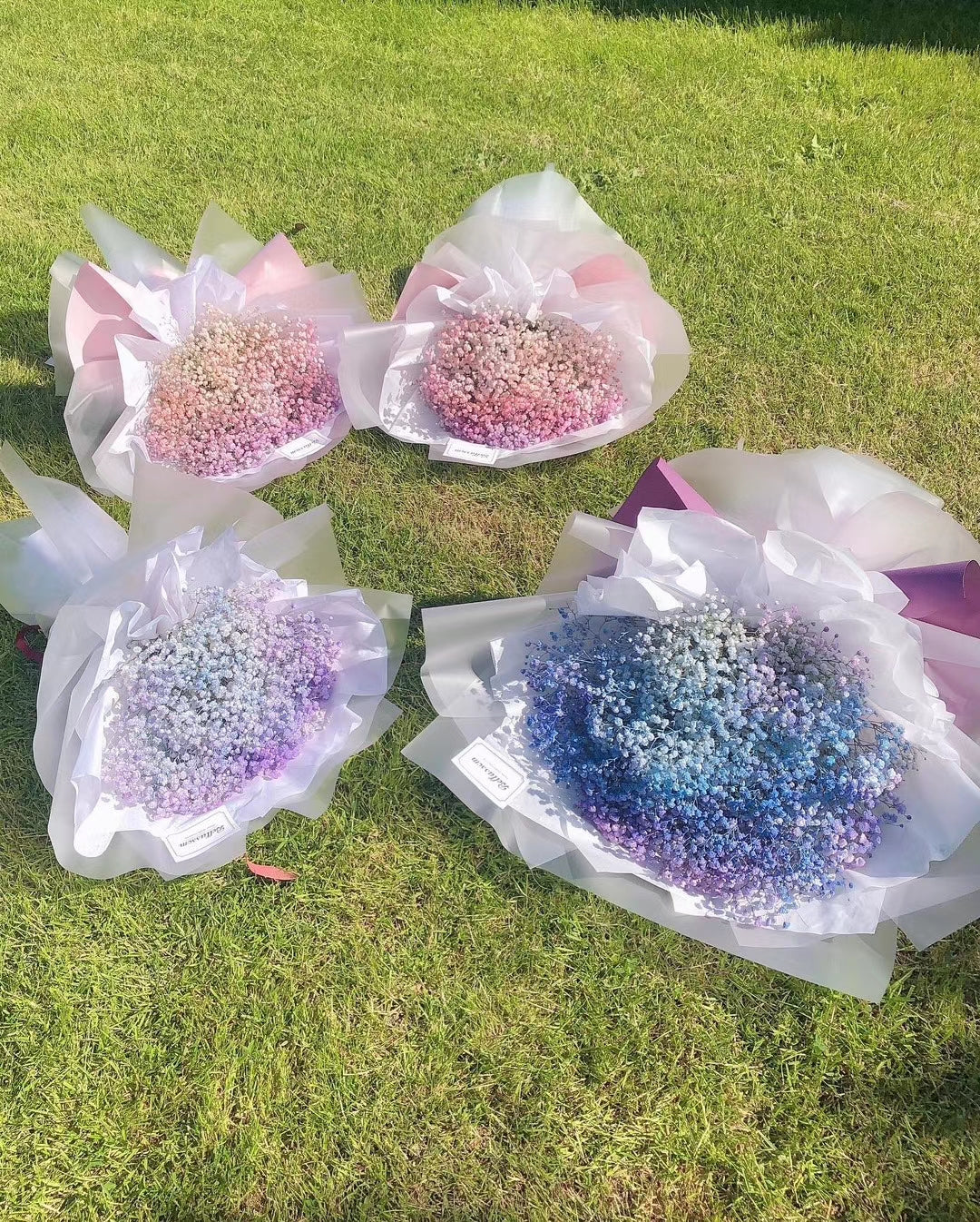 Top view of giant Baby’s Breath bouquet showing lush, airy flowers, perfect for grand gestures, Vancouver delivery & pick-up
