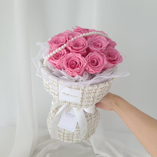 TWEED ROSE BOUQUET-preserved