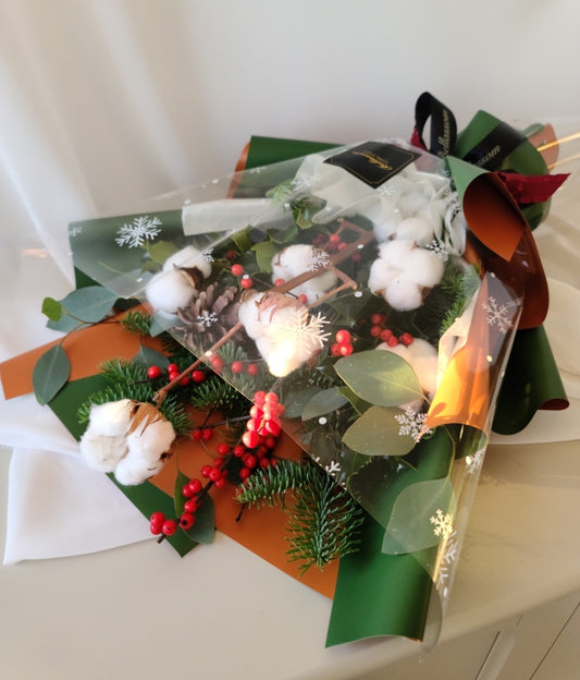 Christmas Cotton Bouquet